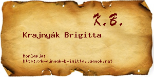 Krajnyák Brigitta névjegykártya