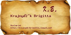 Krajnyák Brigitta névjegykártya